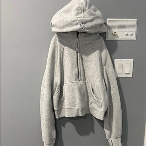 lululemon athletica Light Gray Hoodie Sweater